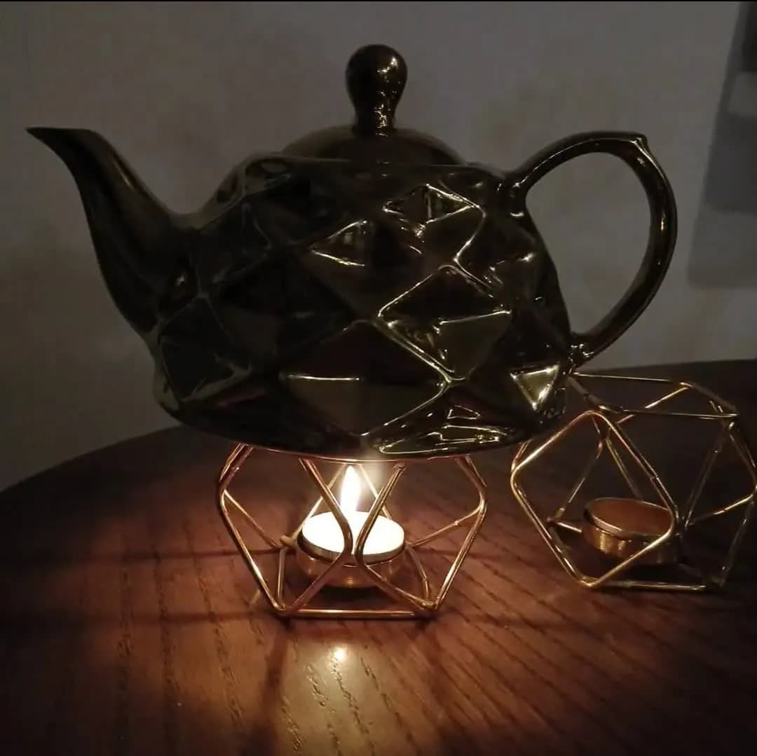 وارمر و جا شمعی مکعب فلزی
