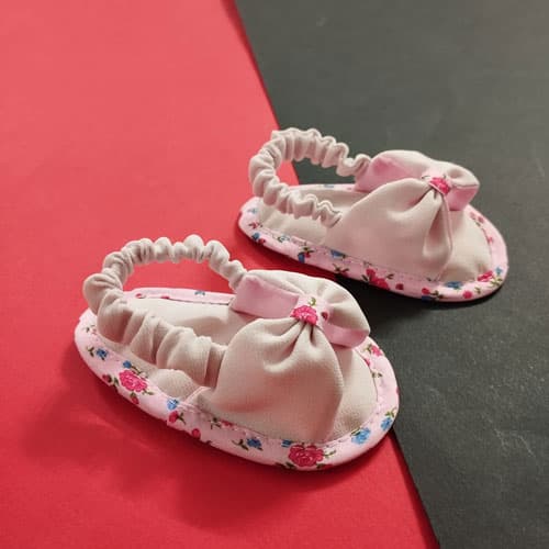پاپوش تک نوزادی طرح گلی — تصویر ۲