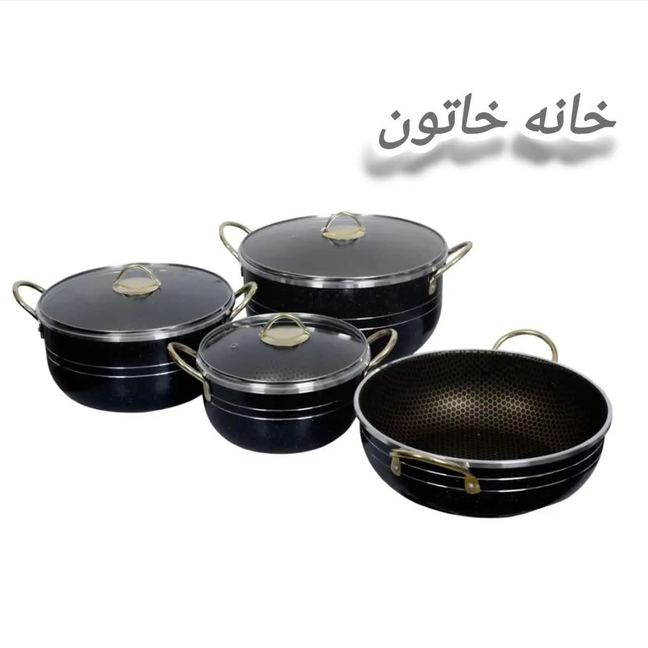 سرویس قابلمه و ماهیتابه 7 پارچه دانشجویی برند هلنا — تصویر ۲