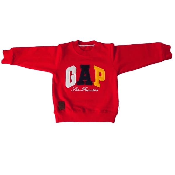 ست بلوز و شلوار بچگانه طرح گپ قرمز و سورمه ای سایز 35 و 40 — تصویر ۲