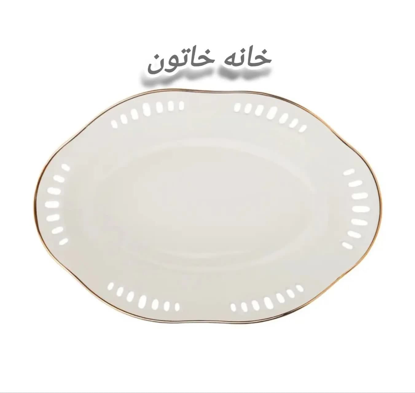 کاسه چینی میوه خوری و سالاد خوری لب طلا مدل بیتا برند مقصود — تصویر ۴