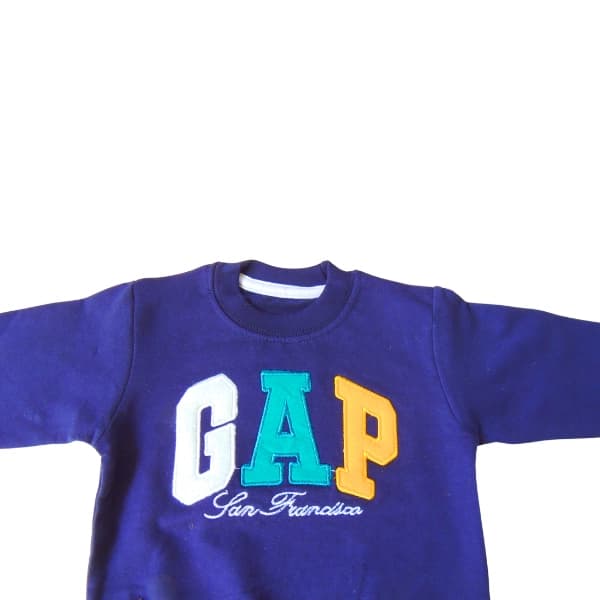 ست دورس و شلوار بچه گانه GAP پیراهن سرمه ای و شلوار سبز سایز 35و40 — تصویر ۴