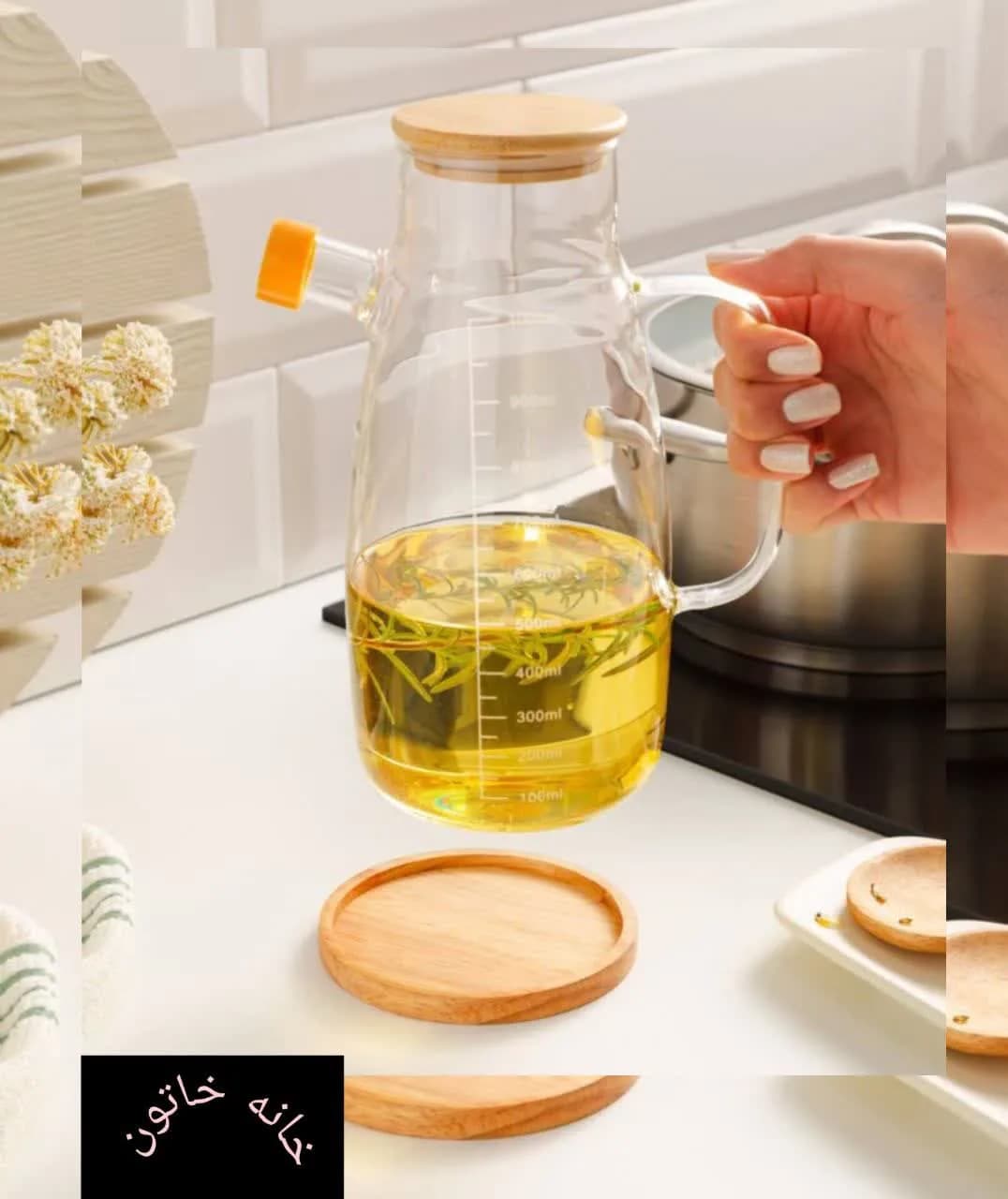 روغن ریز پیرکس شفاف یک لیتری درب بامبو — تصویر ۶