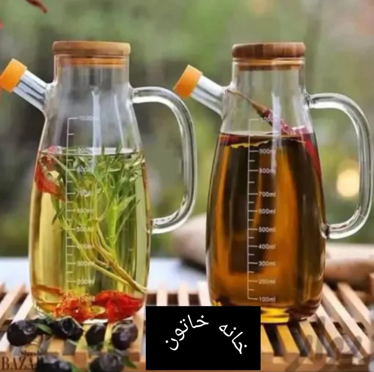 روغن ریز پیرکس شفاف یک لیتری درب بامبو — تصویر ۴
