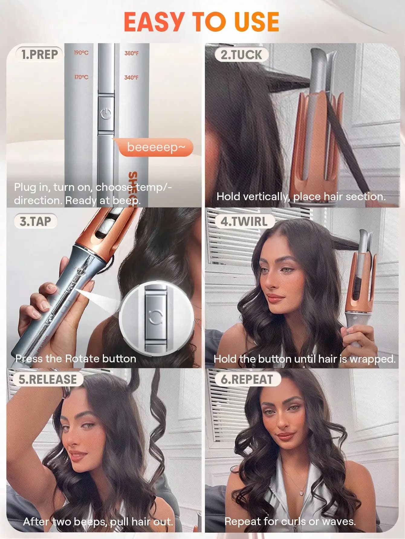 دستگاه فر کننده مو شیگلم مدل SHEGLAM HAIR CURLER — تصویر ۴