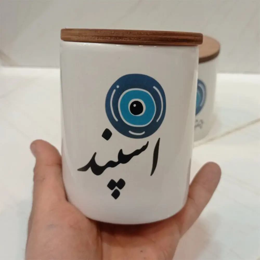 جای اسپند در دو طرح سرامیکی در چوبی — تصویر ۴