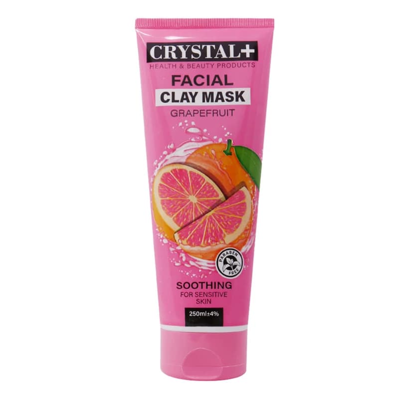 ماسک صورت کریستال مدل خاک رس و گریپ فروت حجم 250 میلی لیتر – Crystal Facial Clay Mask Grapefruit For Sensitive Skin
