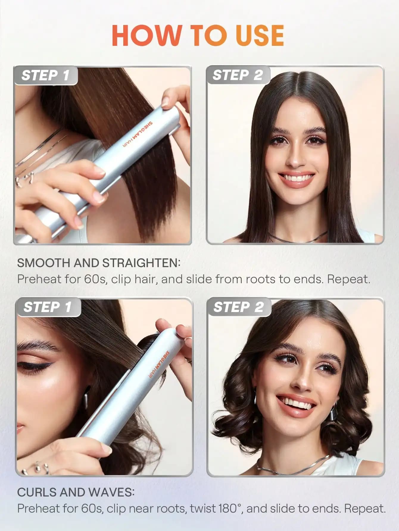 اتو مو مسافرتی شیگلم SHEGLAM TRAVEL BUDDY MINI HAIR STRAIGHTENER — تصویر ۵