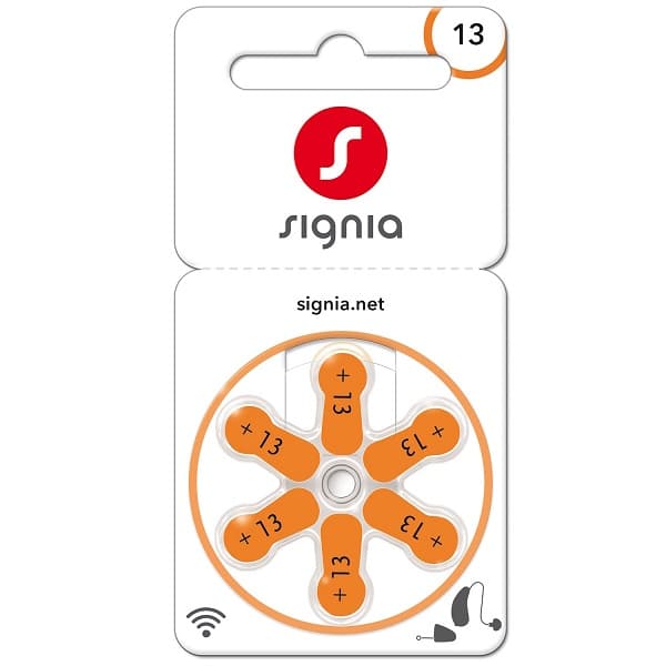 باتری سمعک شماره 13 سیگنیا(زیمنس) Signia – 13 بسته 6 عددی