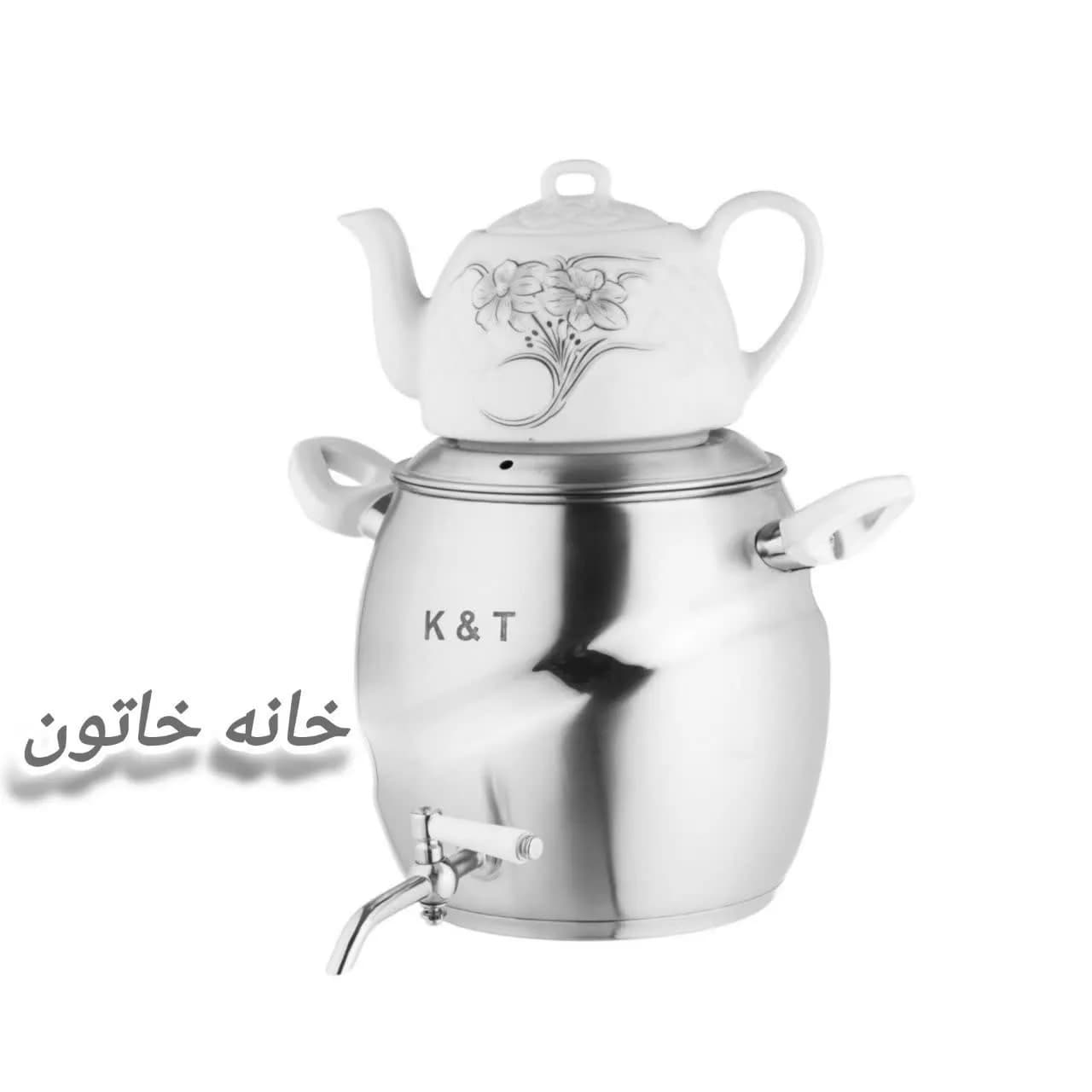 کتری قوری استیل 5 لیتری برند K&T — تصویر ۶
