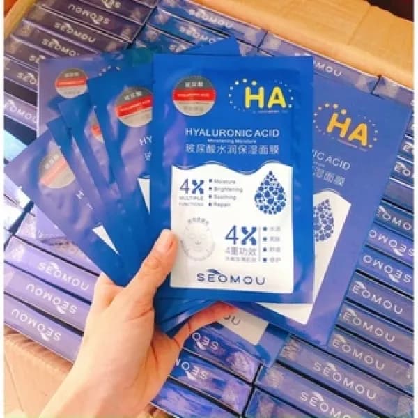 ماسک ورقه ای رایحه هیالورونیک اسید سیمو(پک ۸ عددی) seomou HA- Hyaluronic Acid facial mask 8x