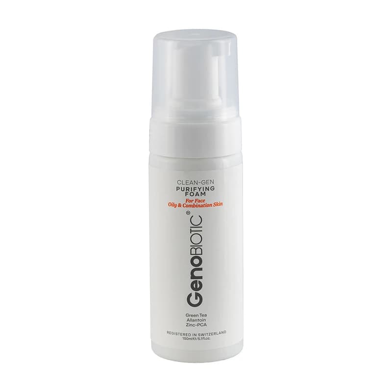 فوم شستشو صورت ژنوبایوتیک مدل CLEAN GEN مناسب پوست چرب و مختلط حجم 150 میلی لیتر — تصویر ۳