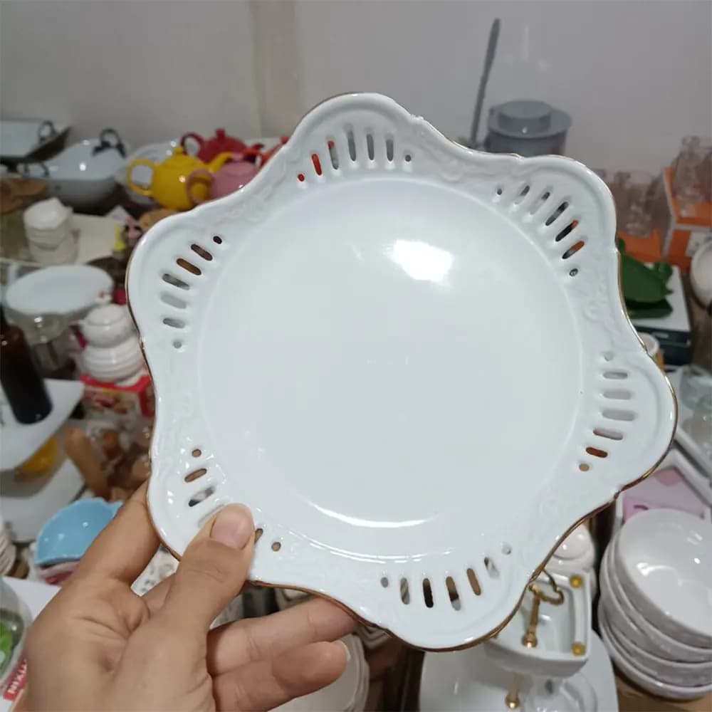 بشقاب طوری سایز متوسط لب طلا مارک مقصود — تصویر ۴