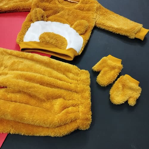 ست دستکش و لباس و شلوار نوزادی طرح تدی خرسی — تصویر ۵