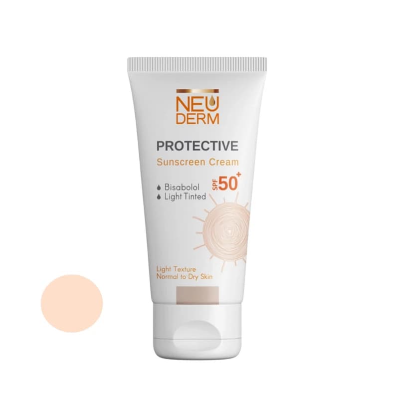 کرم ضد آفتاب رنگی نئودرم SPF50 مدل Highly مناسب پوست خشک ونرمال حجم 50 میلی‌لیتر