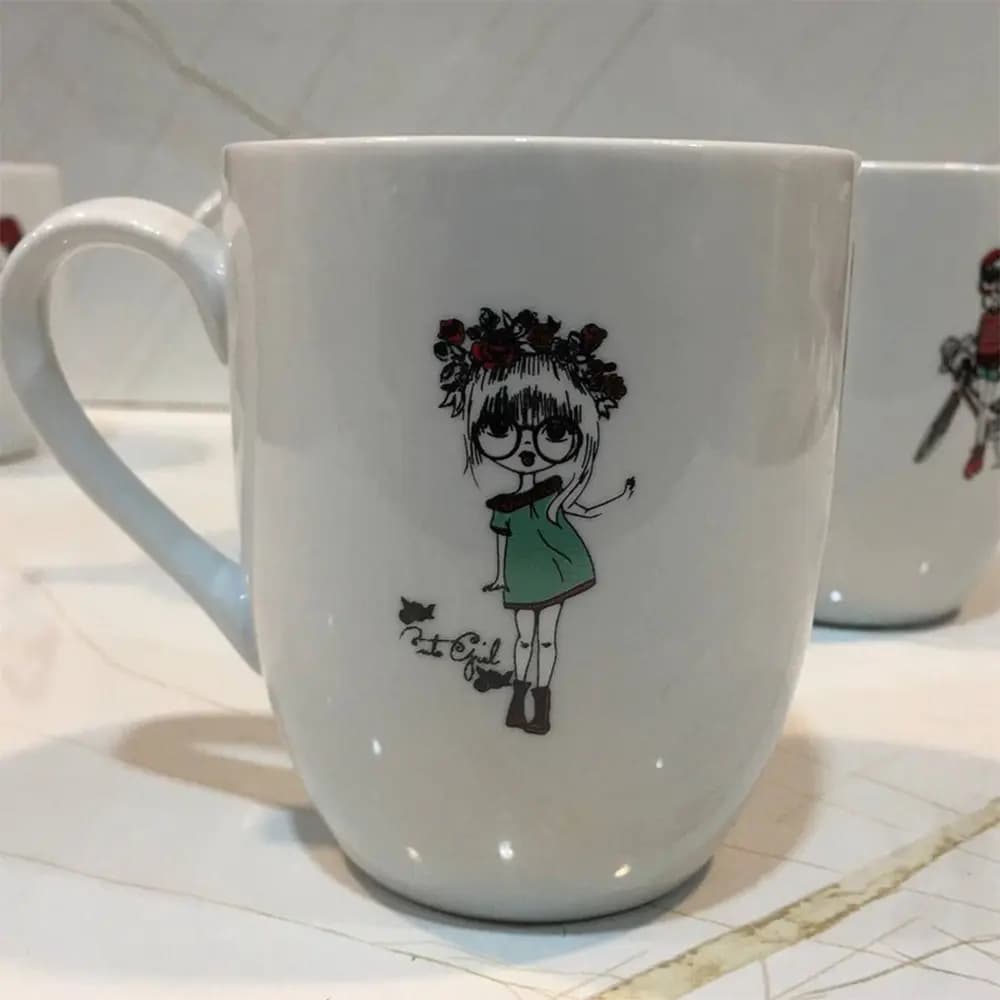 ماگ چینی نسترن طرح دختر
