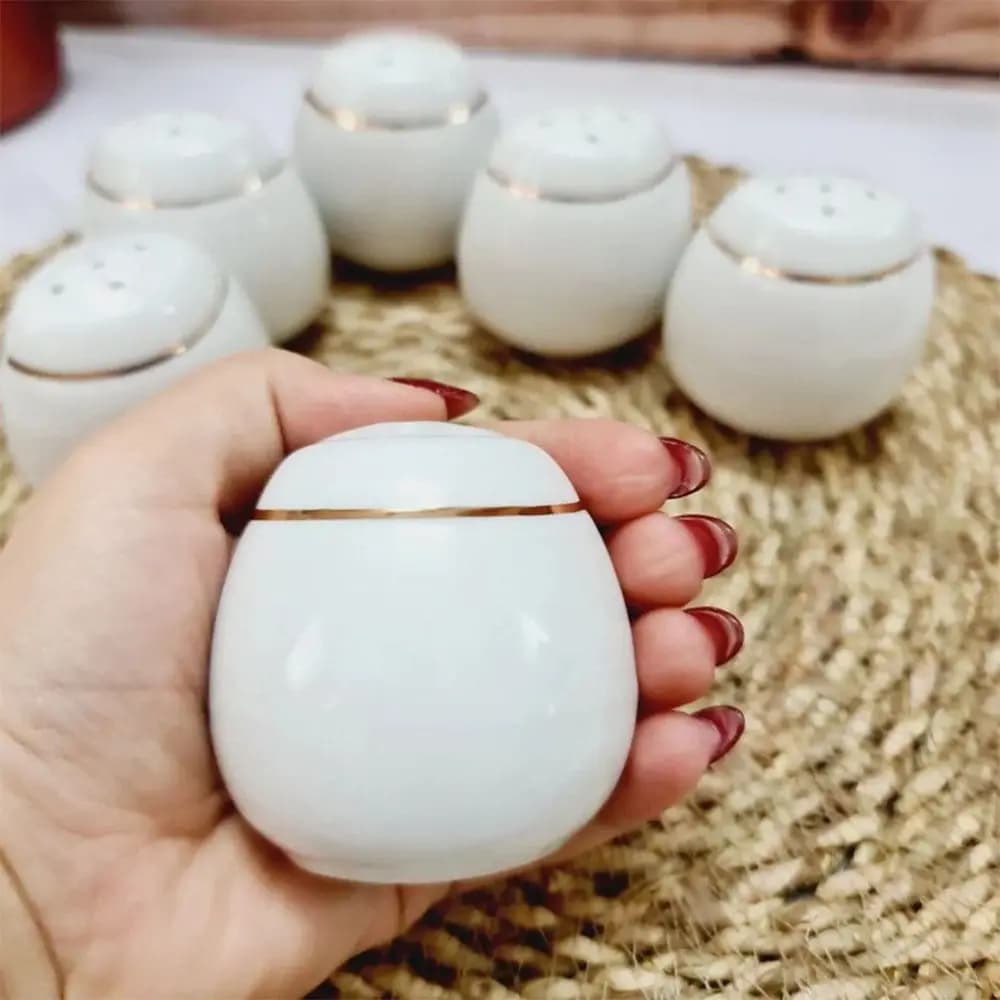 نمکدان 6 عددی خط طلا مارک مقصود — تصویر ۲
