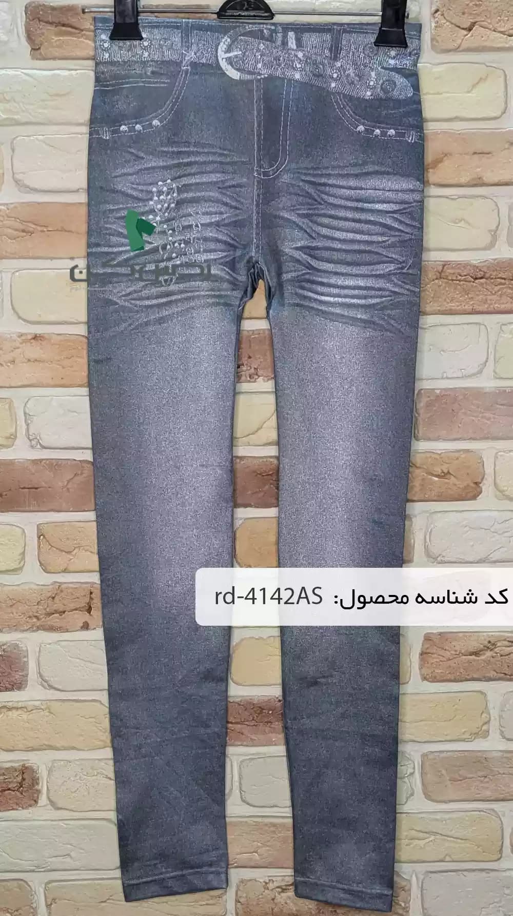 لگ طوسی طرح جین زنانه دست دوم — تصویر ۳