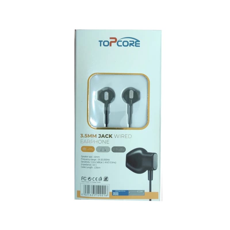 هندزفری سیمی تاپ کور مدل TP-02