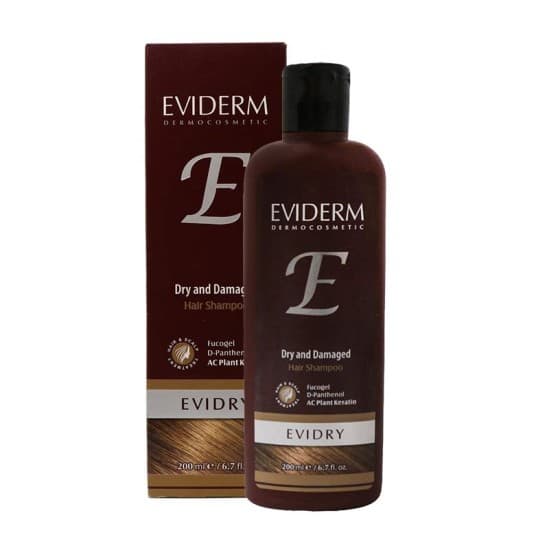 شامپو اویدرم مناسب مو های خشک و آسیب دیده حجم 200 میل – Eviderm (EVIDRY) Shampoo For Dry and Damage Hair