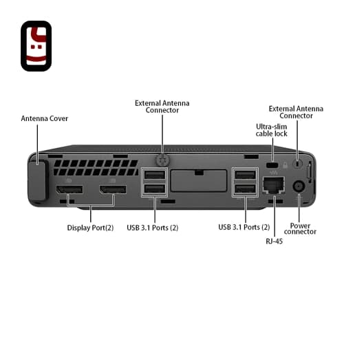 تاینی کیس HP 800 G5 i5-9 8GB 256GB SSD — تصویر ۴