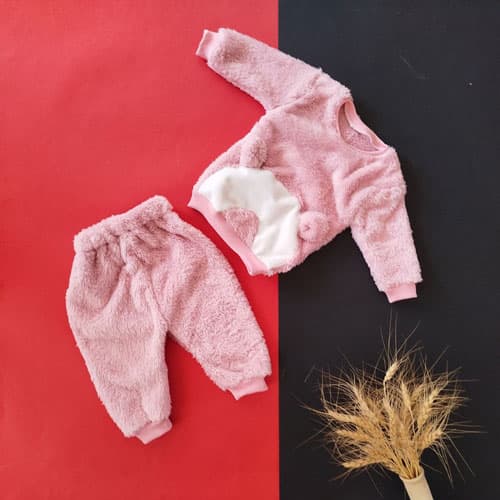 لباس و شلوار نوزادی طرح تدی خرسی دولایه — تصویر ۱۰