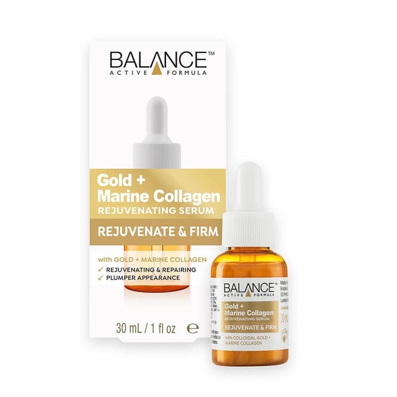 سرم ضد چروک بالانس مدل Gold + Marine Collagen حجم 30 میلی لیتر — تصویر ۲