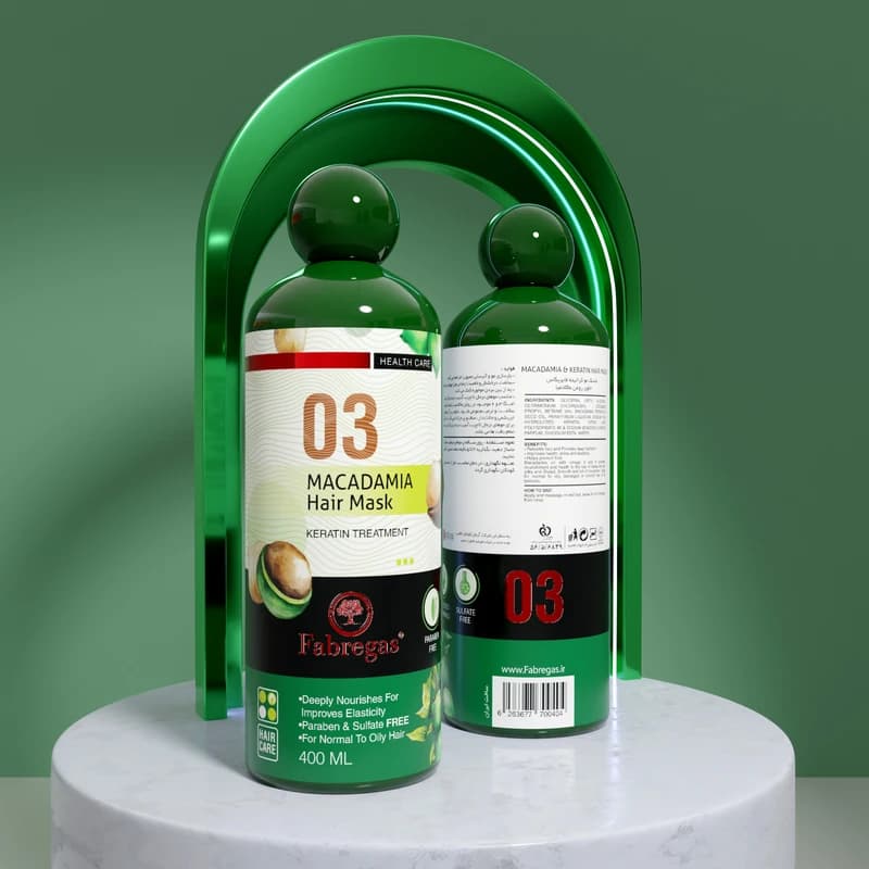 ماسک مو فابریگاس مدل روغن ماکادمیا حجم 400 میلی لیتر — تصویر ۲