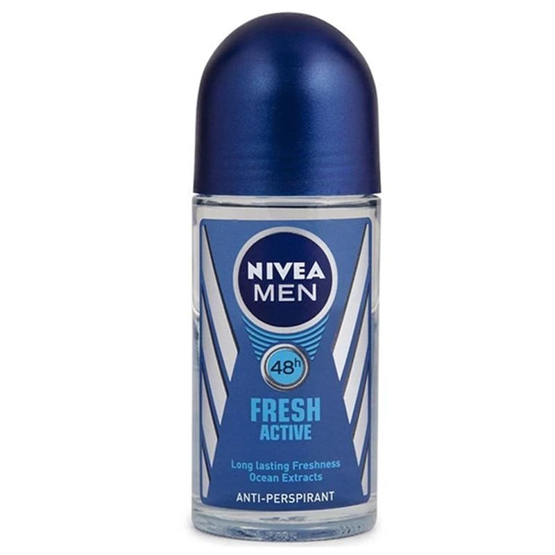 نیوا رول دئودرانت زیربغل نیوا مدل فرش اکتیو مردانه fresh active roll on nivea for men