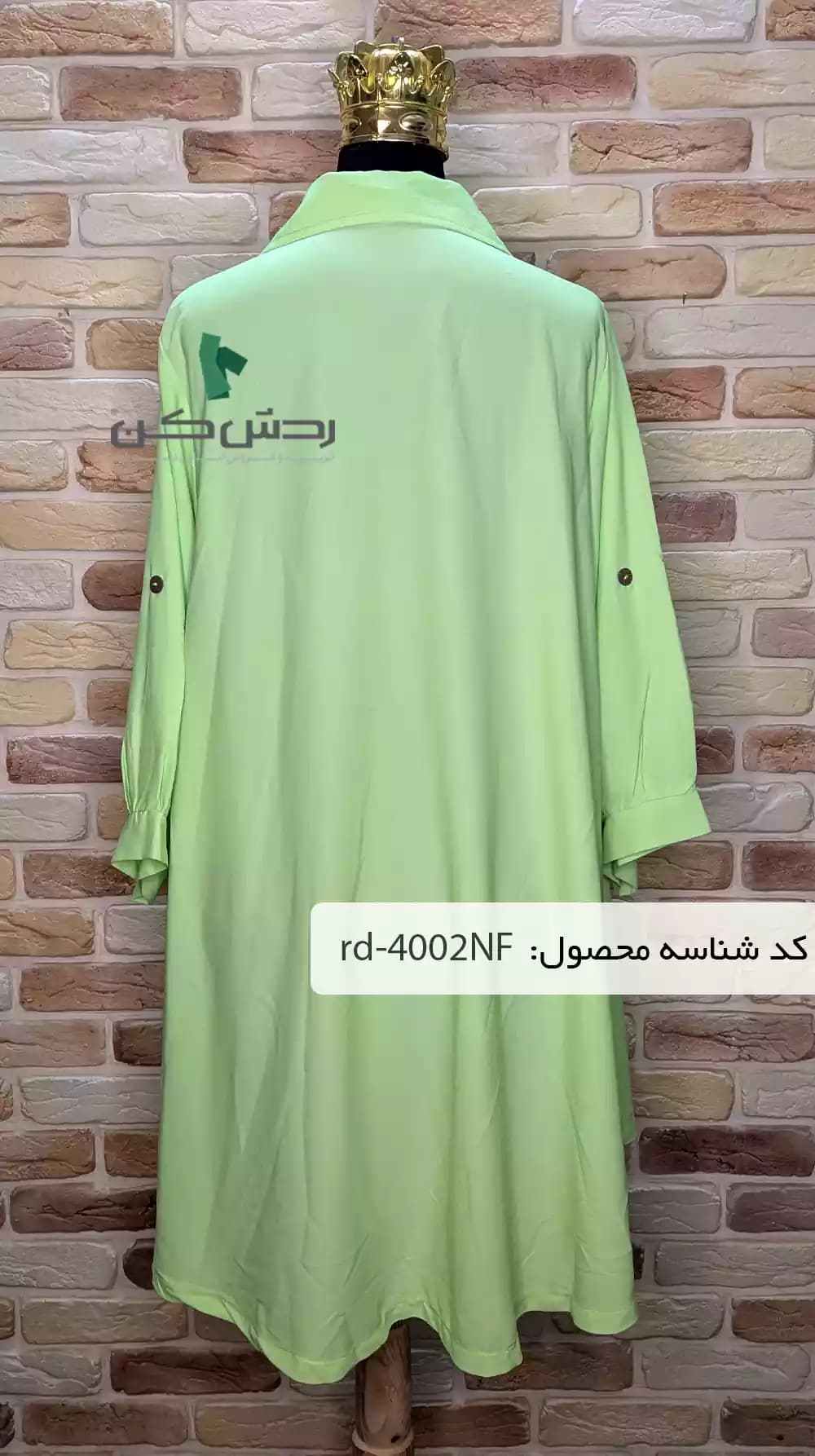 شومیز دکمه دار بزرگ زنانه دست دوم — تصویر ۶