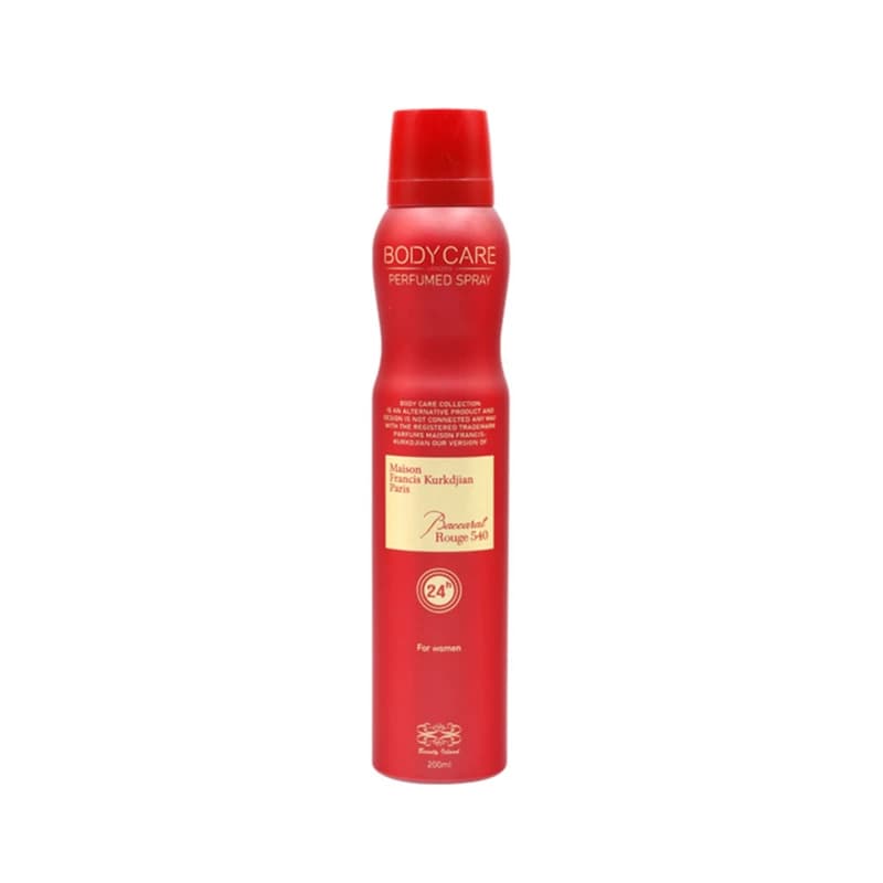 اسپری بدن بادی کر زنانه مدل باکارات رژ ۵۴۰ حجم ۲۰۰ میلی لیتر | Body Care Baccarat Rouge 540 Women Spray — تصویر ۲