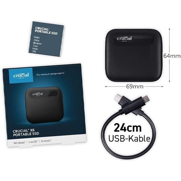 هارد اکسترنال CRUCIAL X6 1TB Portable SSD — تصویر ۱۱