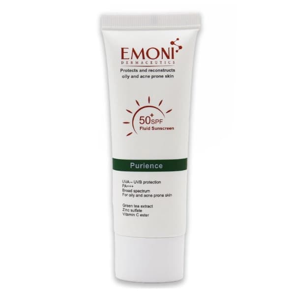کرم ضد آفتاب فلوئید پیورینس SPF50 امونی مناسب پوست چرب و مستعد آکنه 50 میلی لیتر — تصویر ۲