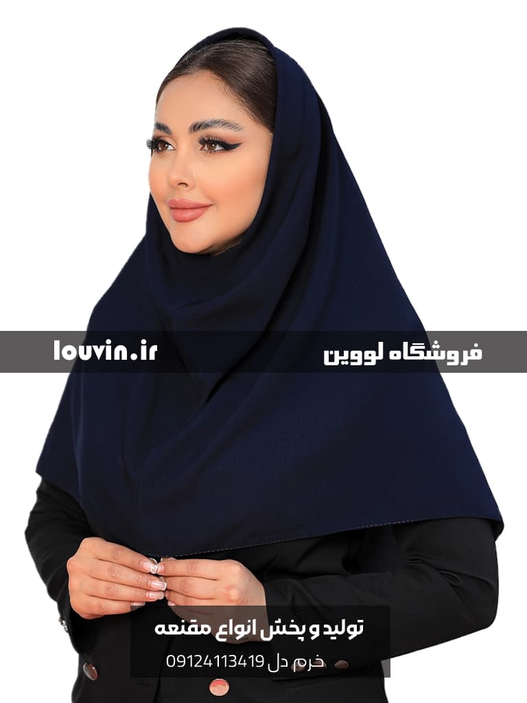 مقنعه کرپ قواره 90 دارای رنگبندی — تصویر ۵
