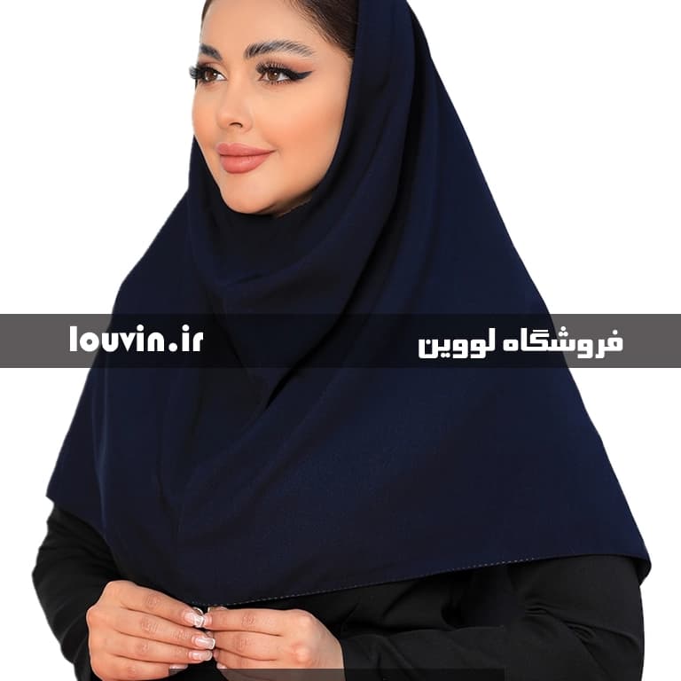 مقنعه کرپ قواره 90 دارای رنگبندی — تصویر ۴