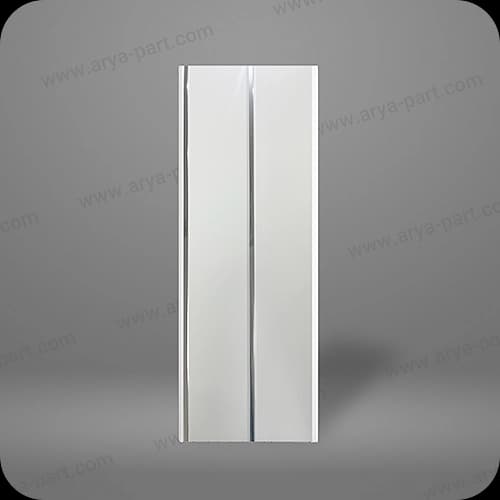دیوارپوش پی وی سی طرح سفید شیار نقره‌ ای — تصویر ۲