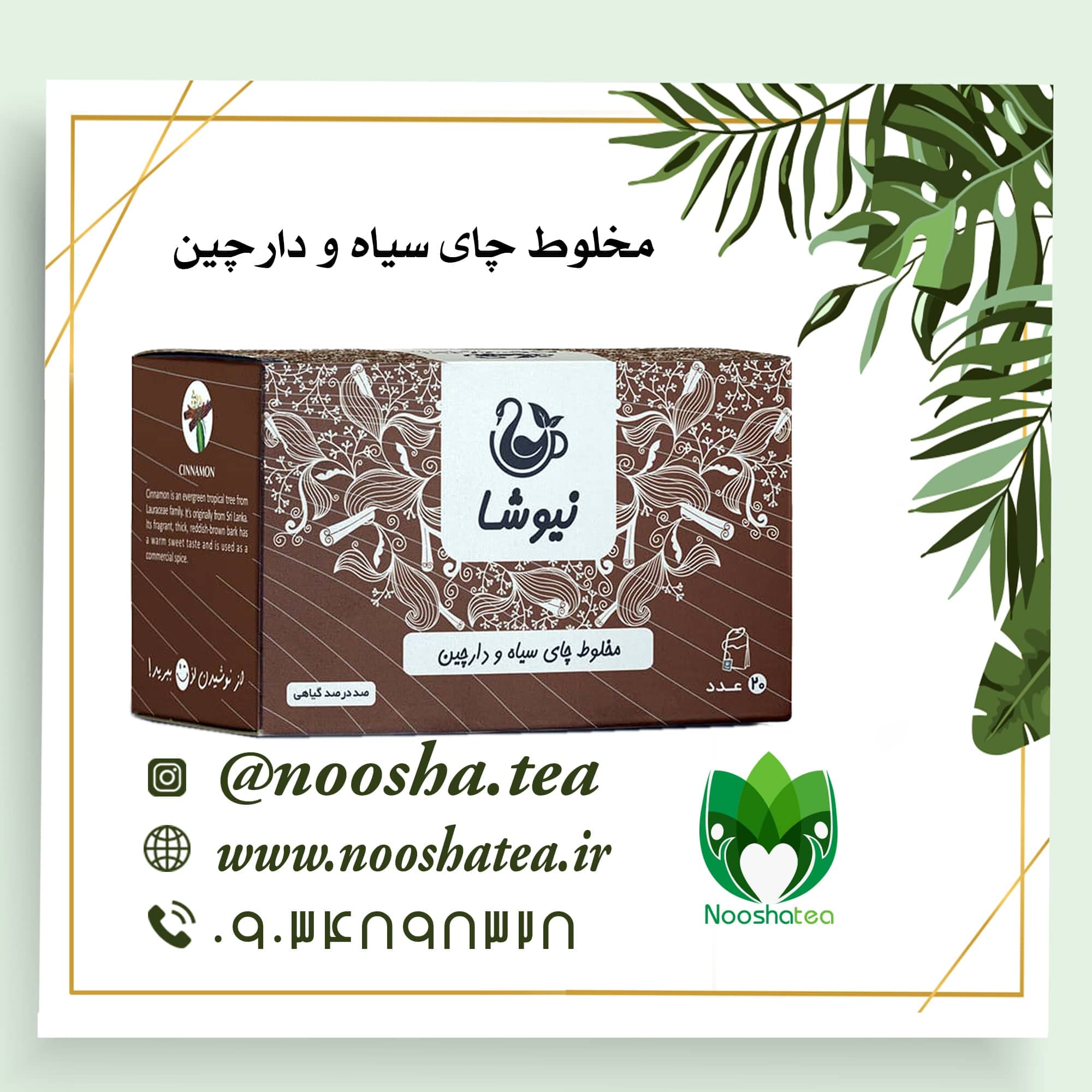 دمنوش چای سیاه و دارچین نیوشا