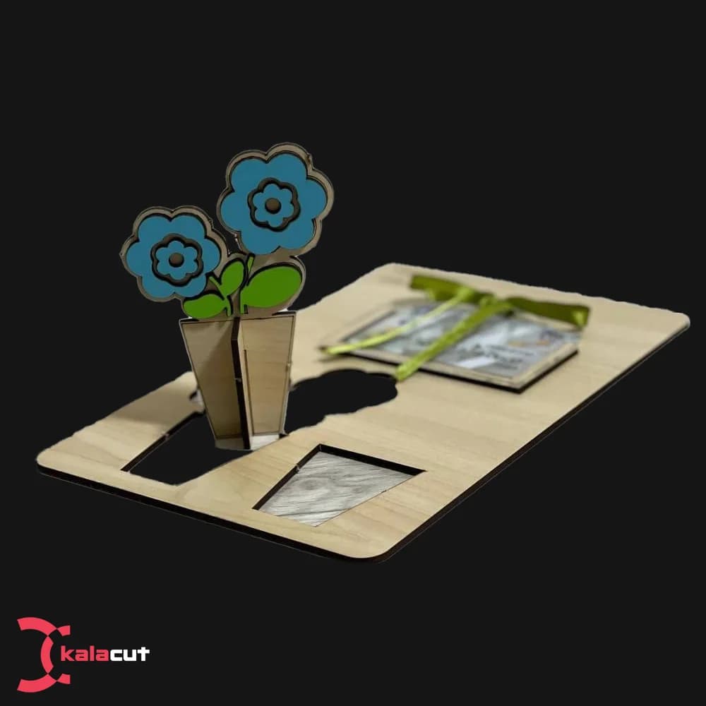 استند کارت هدیه و گل کادو روز معلم کد 07