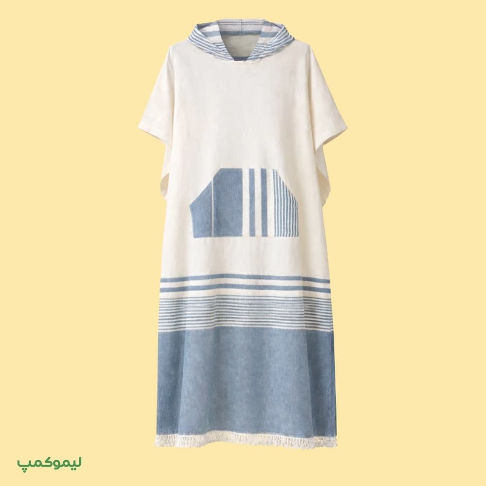 حوله پانچویی سفید-کد556 — تصویر ۳