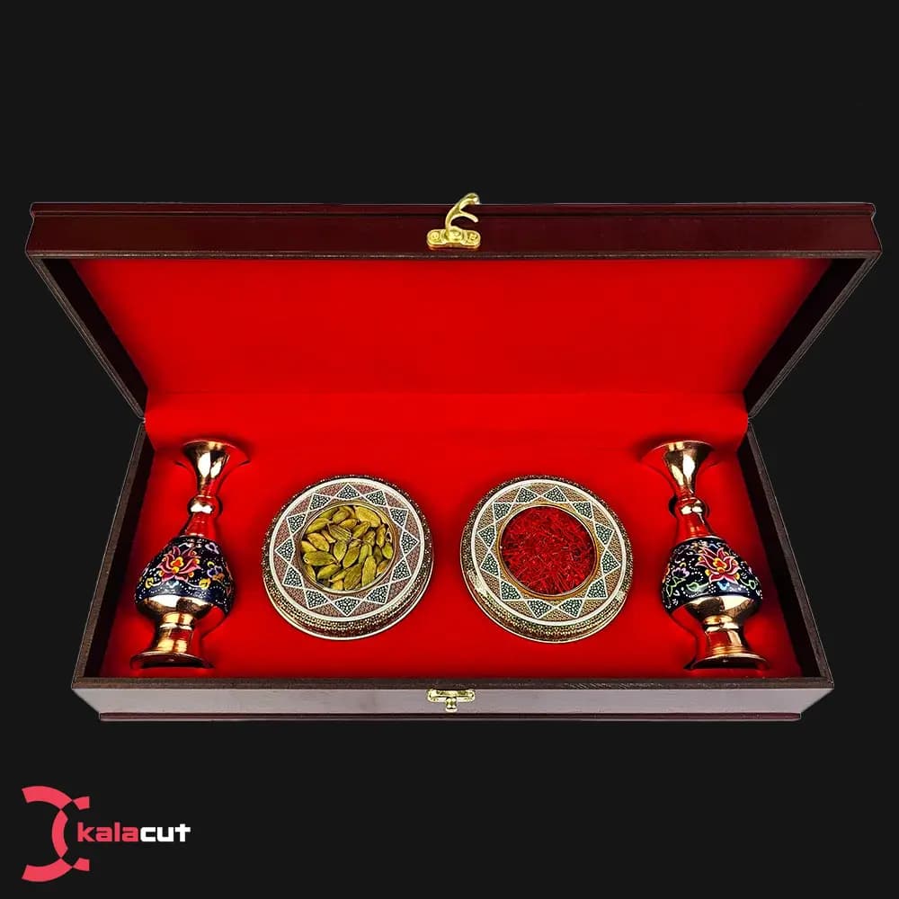 پک هدیه سازمانی صنایع دستی و زعفران مدل هزار دستان — تصویر ۴