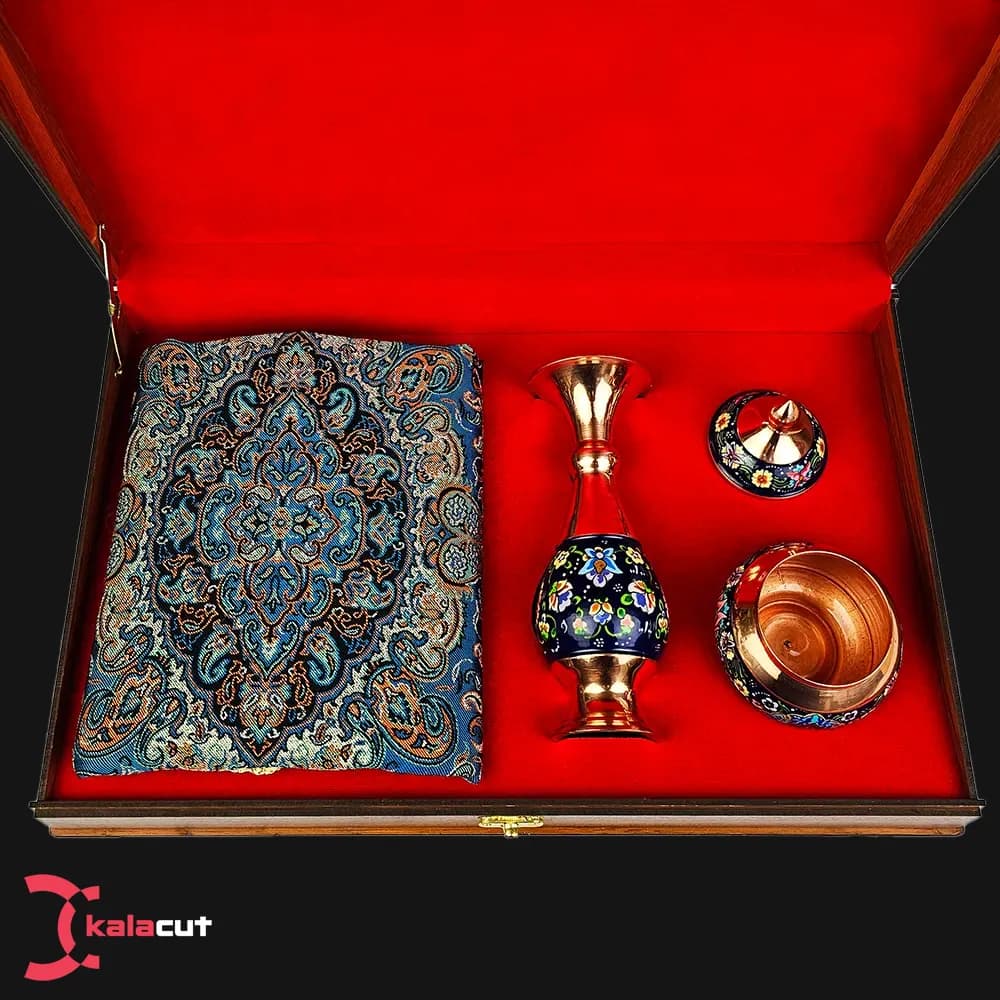 پک هدیه سازمانی صنایع دستی مدل ترمه — تصویر ۳