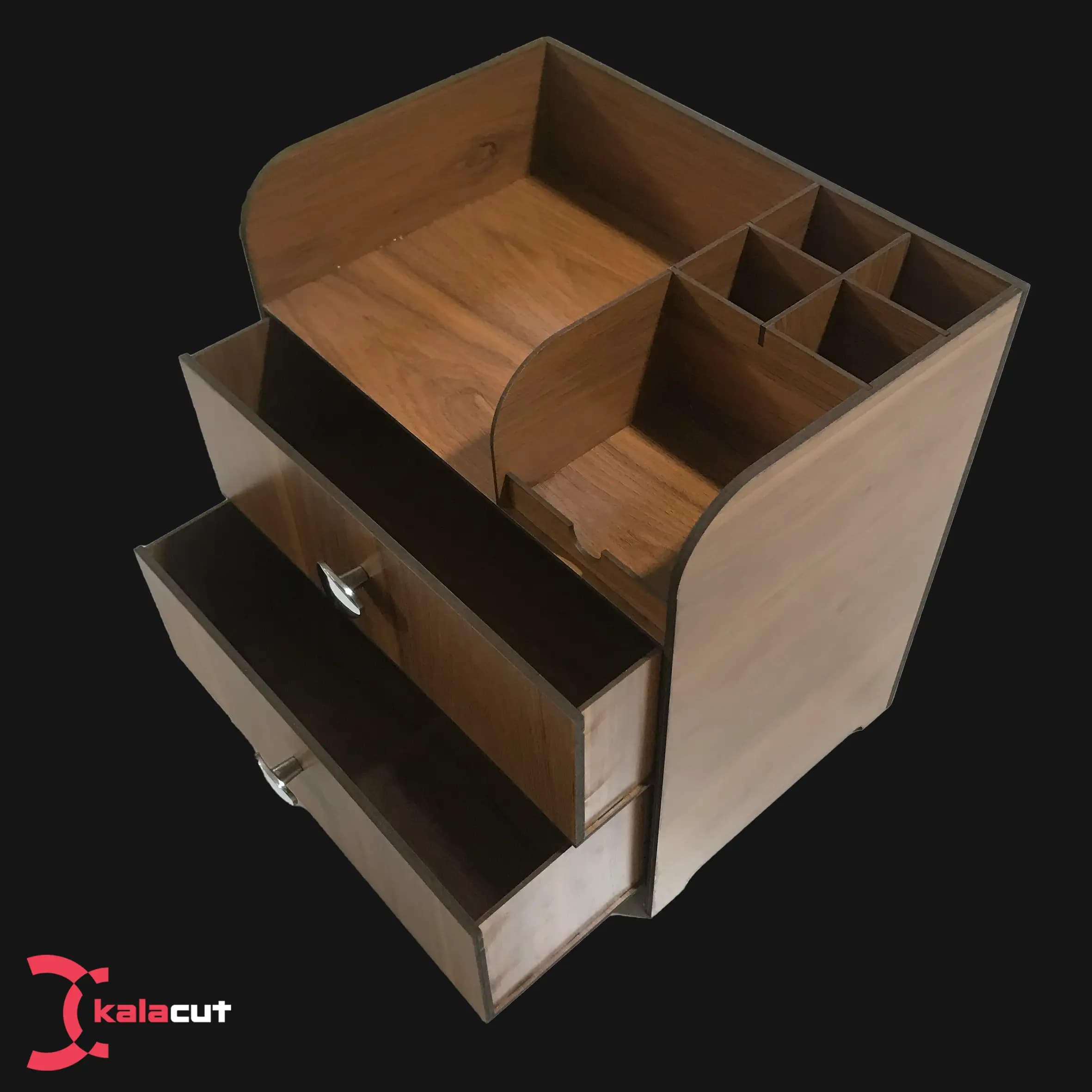 فایل چوبی دو کشو اداری (mdf) — تصویر ۳