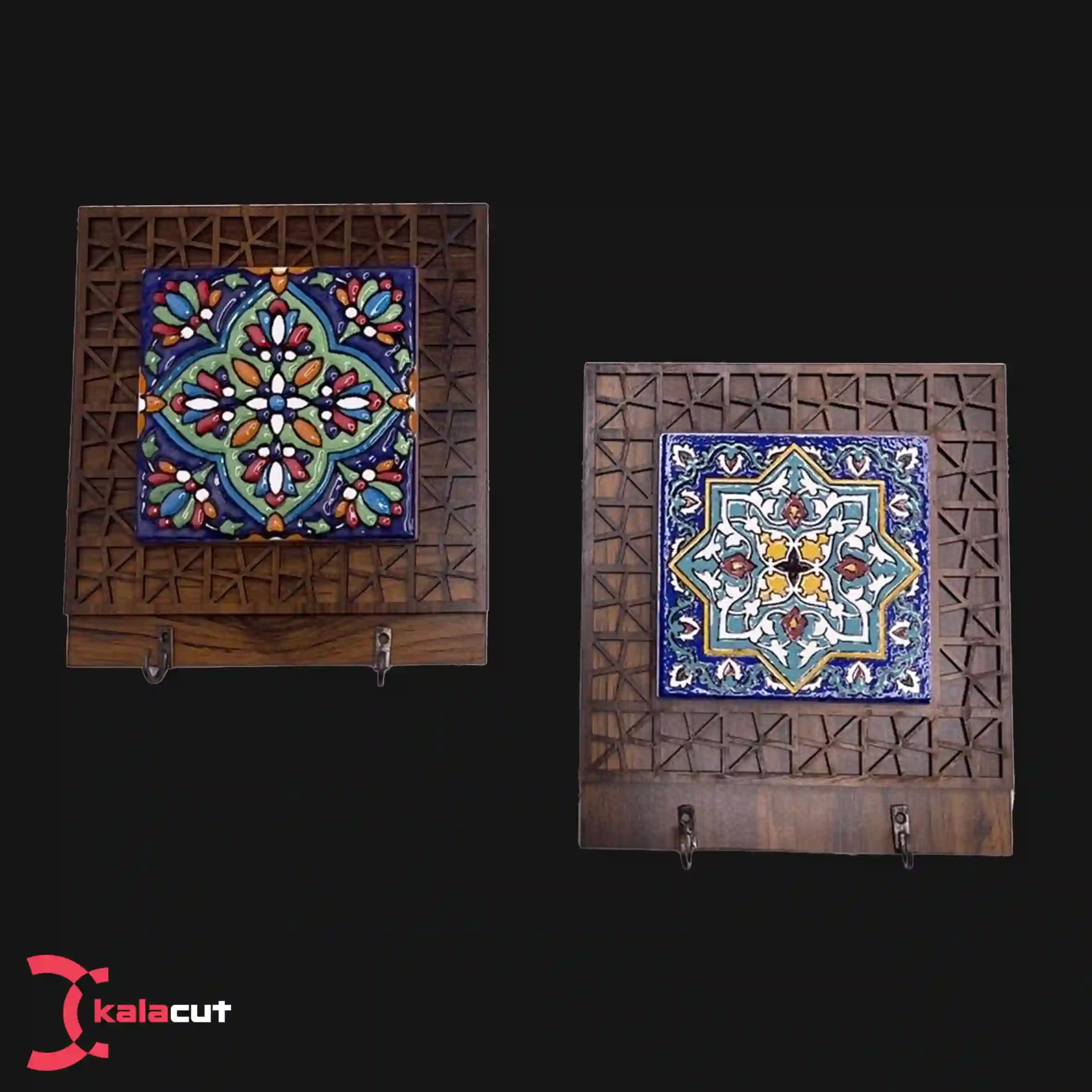 جاکلیدی دیواری با کاشی سنتی مدل k100 — تصویر ۲