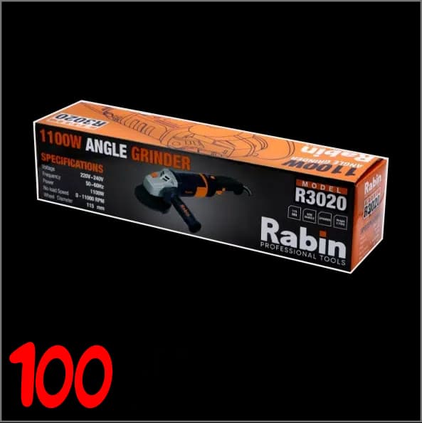 مینی فرز دسته بلند 1100 وات دیمر دار رابین R3020 — تصویر ۳
