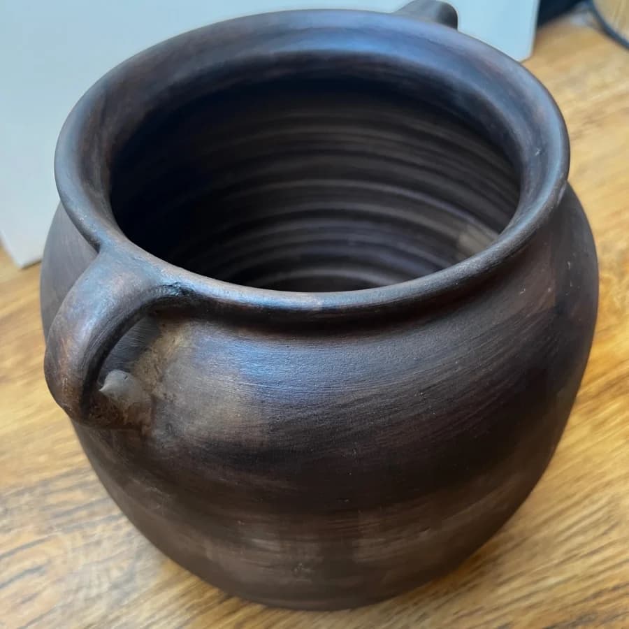 ظرف سفالی دکوری دسته دار — تصویر ۵