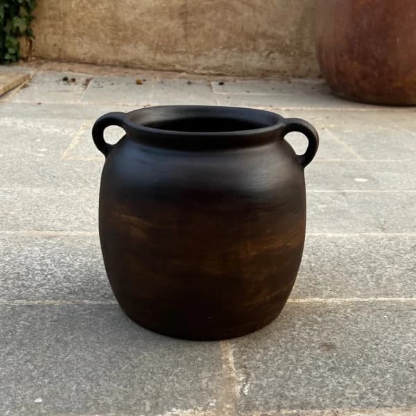 ظرف سفالی دکوری دسته دار — تصویر ۴
