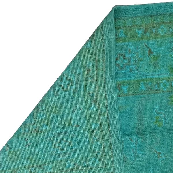 قالی سلطان آباد دستباف آبی وینتیج — تصویر ۴