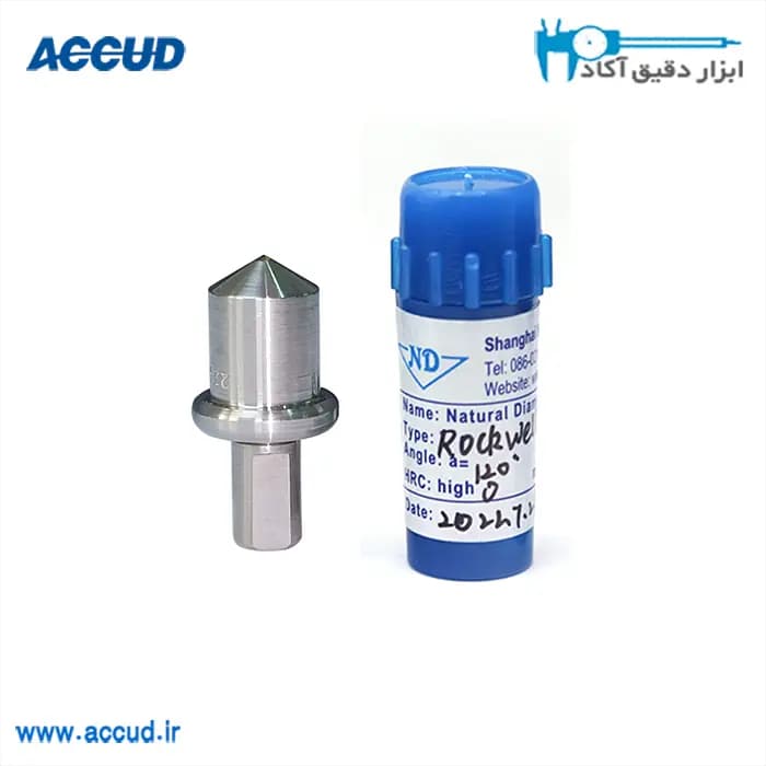 سوزن الماسه 120 درجه سختی سنج پایه دار Accud (اکود با گارانتی شرکتی) مدل HR150-DI
