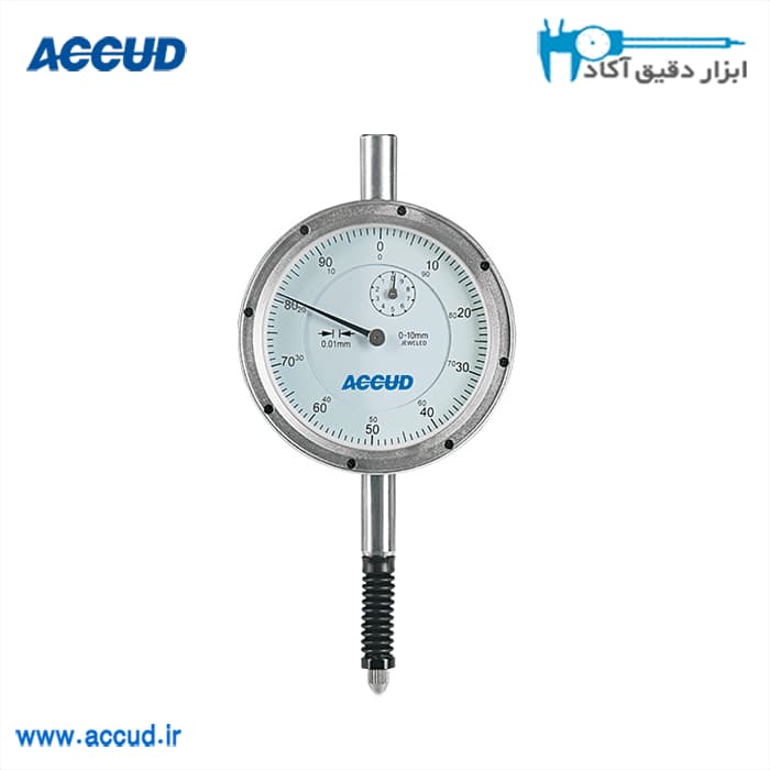 ساعت اندیکاتور عقربه ای 10-0 میلی متر (ضد آب) Accud (اکود با گارانتی شرکتی) مدل 231-010-21
