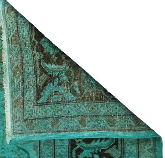 فرش دستباف سلطان آباد وینتیج آبی 9.5 متری — تصویر ۳